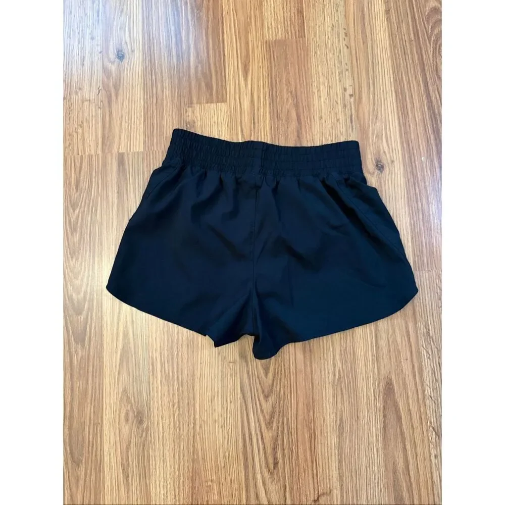 GAP Kids' Elastic High Waist Built-In Brief Athletic Shorts Navy Blue Size Large